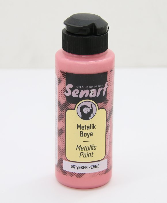 SENART METALİK SEDEFLİ BOYA 207 ŞEKER PEMBE 120ML